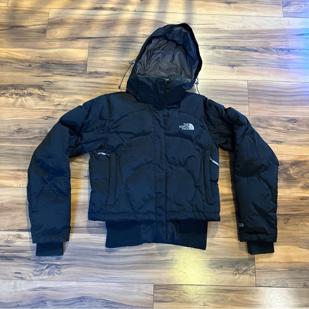 North Face Women's 600 Down Prodigy Hooded Down Fill Jacket Size Medium Black